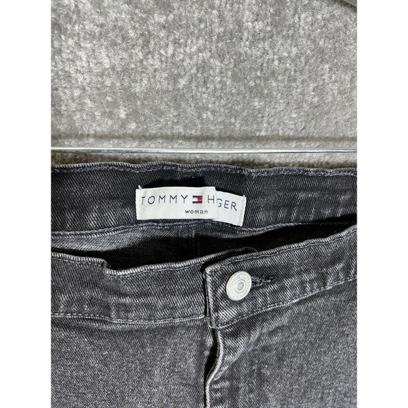 Tommy Hilfiger High Waist Jeans Womens Size 22 Stretch Black Denim Straight Leg - Picture 3 of 11